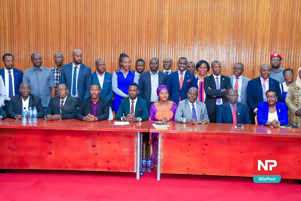 Nile Post Courtesy Group Photo of the Opposition Politicians who signed Monday Morning statement.