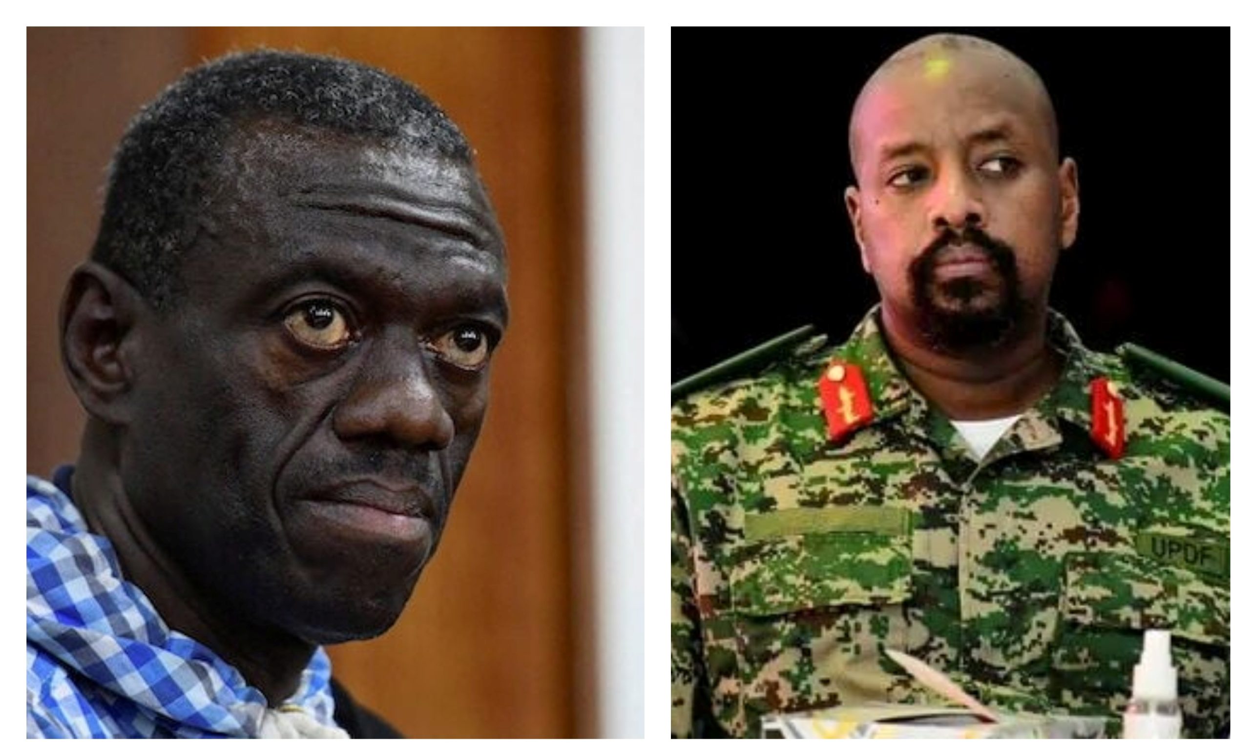 Courtesy Photo-montage of Col. Dr. Kizza Besigye and Gen. Muhoozi Kainerugaba.