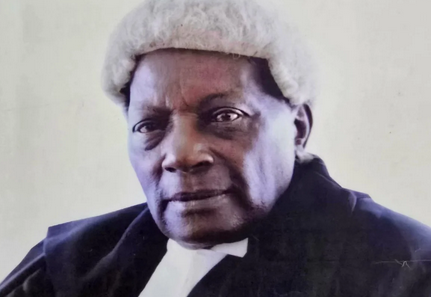Courtesy Photo of the late Prof. George Wilson Kanyeihamba while still the judge of the supreme Court of Uganda.