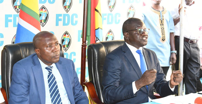 L-R Hon, Nandala Mafabi and Eng. Hon. Patrick Oboi Amuriat, in one of the media engagements, Courtesy Photo.