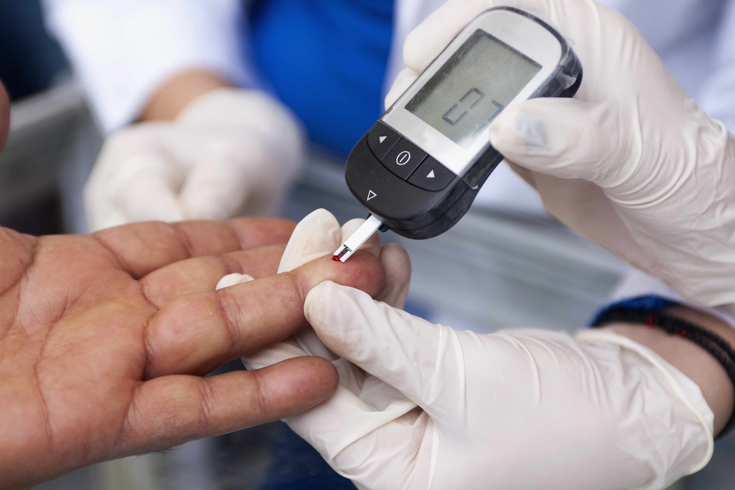A photo of An HbA1c tests kit.