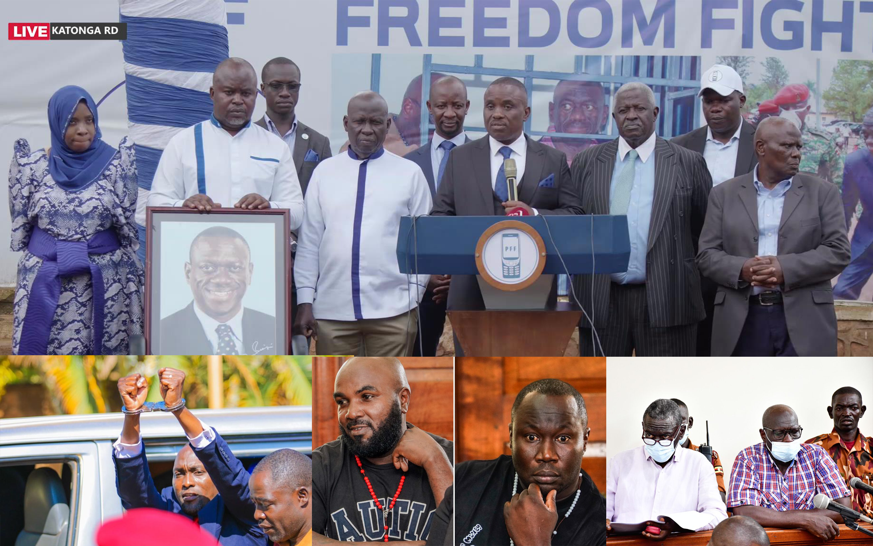 A photomage of some of the prisoners; Courtesy photos.