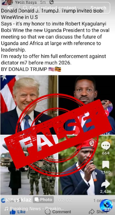 Courtesy photomage of Hon. Robert Kyagulanyi and President Trump.